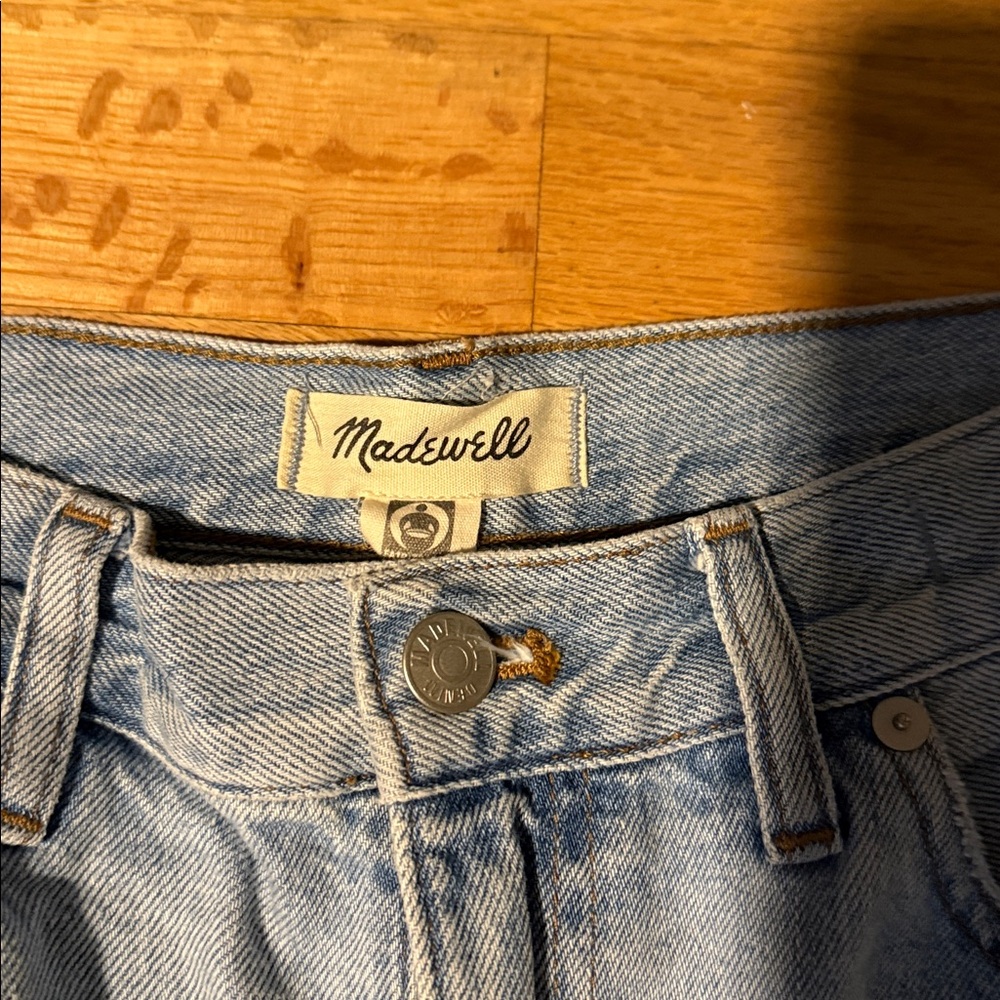 Madewell Super Wide Leg Light Blue Jeans - Picture 2 of 5